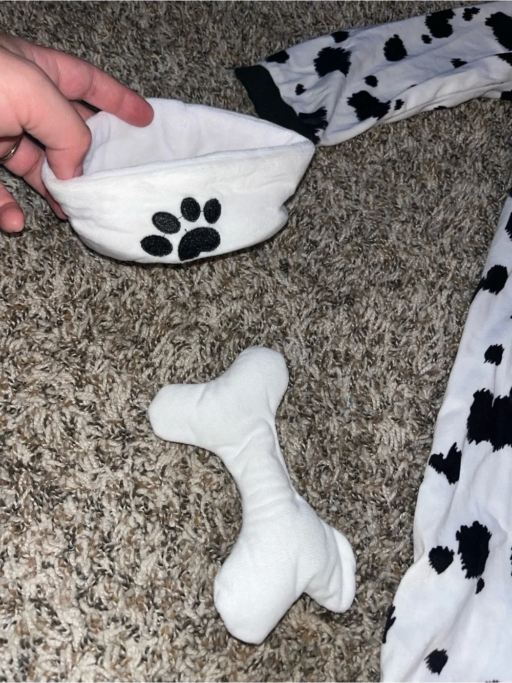 Kids Dalmatian Puppy Costume Jumpsuit with Accessories